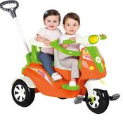 Carrinho de Passeio e Pedal Calesita Moto Duo Dois Lugares