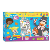 Kit Pintura Mundo Bita com Cavalete Tintas e Tela Infantil