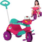 Triciclo Velobaby Passeio E Pedal Rosa 207 Bandeirante