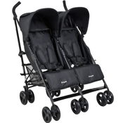 Carrinho De Bebe Para Gemeos Burigotto Twingo Black Preto, Burigotto