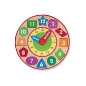 Figuras de Encaixe - Relógio Educativo de Madeira - Melissa And Doug