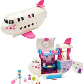Mini Boneca e Acessórios - Polly Pocket - Mega Jato de Viagem - Mattel