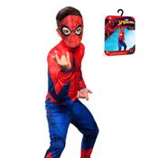 Fantasia Infantil Homem Aranha Clássica Longa Com Mascara - P 2 - 4