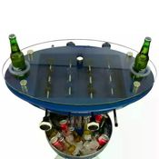 Mesa Bistrô com Pebolim e Suporte para Bebidas 3 em 1 Futdrink - Azul Marinho