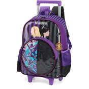 Mochila com Rodas e Alça - Wandinha - Roxo - Luxcel