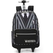 Mochila com Rodas - Wandinha - Addams - Preto - Luxcel