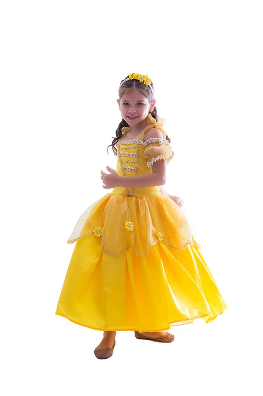 Vestido Fantasia Infantil Princesa Bela - Emfantasy