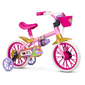 Bicicleta Infantil Aro 12 Com Rodinhas Princesas - Nathor