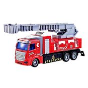 Carro de Controle Remoto Bombeiro 20cm Escala 1:48 Recarregável DM Toys