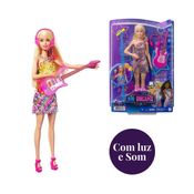 Boneca Barbie Cantora Malibu c/ Luz e Som 3+ GYJ23 Mattel