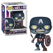 Mini Boneco - Funko Pop - Zombie - Captan America - Candide