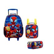 Kit - Mochila - Estojo - Lancheira - Marvel - Spidey