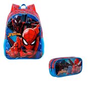 Kit - Mochila - Estojo - Marvel - Homem-Aranha