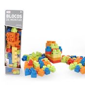 Blocos De Montar Soft Azul Educativo Mega Compras