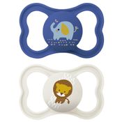 Conjunto com 2 Chupetas - Air - Bico de Silicone SkinSoft - +6 Meses - Azul - Mam