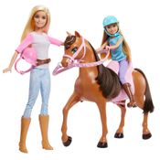 Conjunto de Bonecas e Figura - Barbie - Lições de Montar a Cavalo com Stacie - Mattel