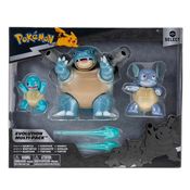 Pokemon 3 Figuras Squirtle, Wartortle e Blastoise Sunny 3289