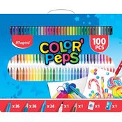 SUPER KIT DE COLORACAO COLORPEPS 100 PECAS MAPED - 907003