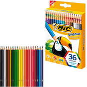 Lápis De Cor Sextavado Evolution 36 Cores Bic