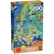 Quebra-Cabeça - Viagem Pela Europa - 200 Peças - Grow