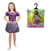 Fantasia Infantil da Rapunzel Vestido Princesas para Meninas - Lilás