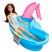 Conjunto de Boneca e Acessório - Barbie - Piscina da Glam - Mattel