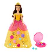 Boneca - Disney Princesa - Bella - Moda Floral - Amarelo - Mattel