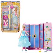Boneca Cinderela Fashion com 12 Modas e Acessórios Surpresa Brinquedo das Princesas Disney, Mattel.