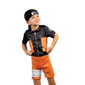 Fantasia Naruto Macacão Curto Com Bandana Infantil Tamanho M (5 a 8 anos)