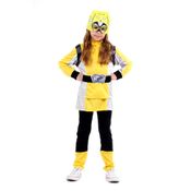 Fantasia Longa Power Ranger Amarelo P - Sulamericana