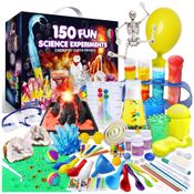 Kit de Ciências Infantis com 150 Experimentos para Meninos e Meninas Brinquedos Científicos Divertidos e Educativos Ó...