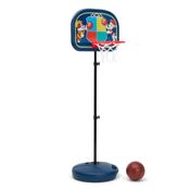 Kit Cesta de Basquete Infantil Patrulha Canina com Altura Ajustável, Bomba de Ar Manual e Bola de Basquete para ...