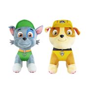 Kit 2 Pelúcias 30Cm Rocky E Rubble - Patrulha Canina