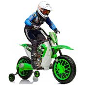 Moto Elétrica Infantil a Bateria 12V com Sons e Luzes, Idade Rec 2 a 4 Anos, JOYLDIAS, Verde