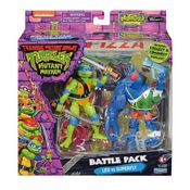 Figura de Ação - Tartarugas Ninja - Pack Bem Vs Mal - Leonardo Vs. Baxter Fly - Sunny