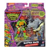 Figura de Ação - Tartarugas Ninja - Pack Bem Vs Mal - Raphael  Vs. Rocksteady - Sunny