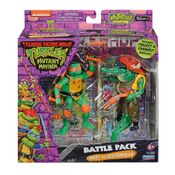 Figura de Ação - Tartarugas Ninja - Pack Bem Vs Mal - Michelangelo X .Leatherhead - Sunny