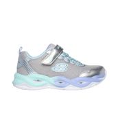 Tênis Skechers Infantil Twisty Glow Led Cinza Menina