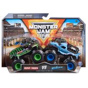 Monster Jam 1:64 - 2 Carrinhos - Grave Digger e Megalodon