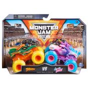 Monster Jam 1:64 - 2 Carrinhos - Dragon e Sparkle Smash