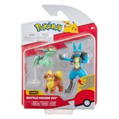 3 Bonecos de Batalha Dreepy, Growlithe e Lucario - Pokémon