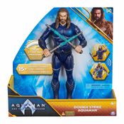 Aquaman - Boneco de 30cm Ataque Duplo com Luz e Som