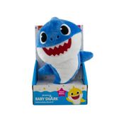 Daddy Shark Azul Pelúcia 20Cm Baby Shark - Sunny 002362