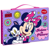 Maleta Para Pintura 72 Itens Disney Minnie Retangular Molin