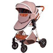 CARRINHO DE BEBE EUROPEU LUXO 3 EM 1 ARES MARROM - PASSEAR BABY