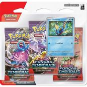 Pokemon Cartas - Escarlate e Violeta 5 - Forças Temporais - Blister Triplo com 19 Cards