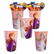 Kit 5 Copos da Frozen para Festa Infantil e Decoração