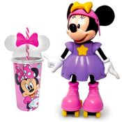 Boneca da Minnie de Patins que fala Elka + Copo de Orelhas Disney