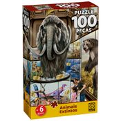 Quebra-Cabeça - Animais Extintos - 100 Peças - Grow