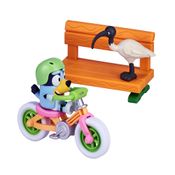 Playset - Aventura ao Parque - Figura com Bicicleta - Bluey - Candide